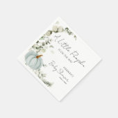 Serviette En Papier Baby shower Automne Un Peu Citrouille Bleu (Coin)