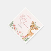 Serviette En Papier Baby shower aux cerfs de bois mignon (Coin)