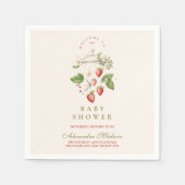 Serviette En Papier Baby shower aux fraises (Devant)