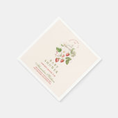 Serviette En Papier Baby shower aux fraises (Coin)