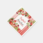 Serviette En Papier Baby shower aux fraises (Coin)