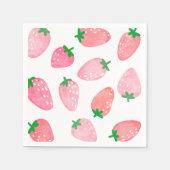 Serviette En Papier Baby shower aux fraises (Devant)