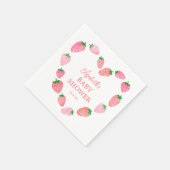 Serviette En Papier Baby shower aux fraises (Coin)