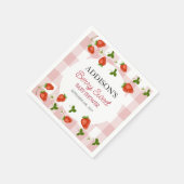 Serviette En Papier Baby shower aux fraises | Berry Sweet (Coin)
