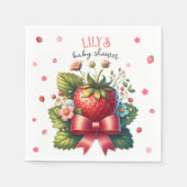 Serviette En Papier Baby shower aux fraises | Berry Sweet (Devant)