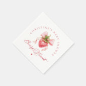 Serviette En Papier Baby shower aux fraises Coquette (Coin)