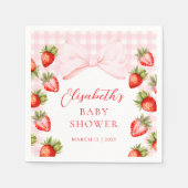 Serviette En Papier Baby shower aux fraises Coquette (Devant)
