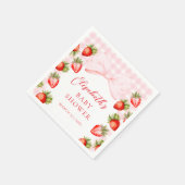 Serviette En Papier Baby shower aux fraises Coquette (Coin)