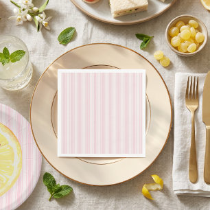 Serviette En Papier Baby Shower aux rayures roses