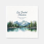 Serviette En Papier Baby Shower Aventure Rustique en Forêt Montagne (Devant)
