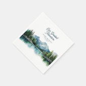 Serviette En Papier Baby Shower Aventure Rustique en Forêt Montagne (Coin)