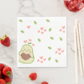 Serviette En Papier Baby shower Avocado, Petite fille, mignonne Avocad (En situation)