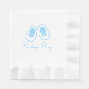 Serviette En Papier Baby Shower Baby Boy Blue Shoes
