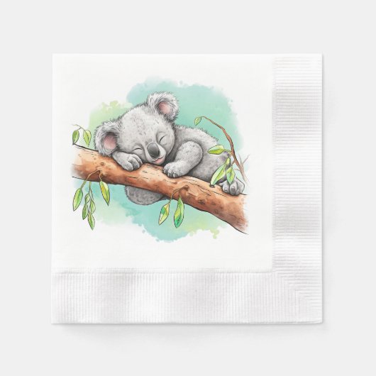 Serviette En Papier Baby shower Baby Koala (Devant)