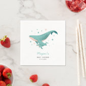 Serviette En Papier Baby shower baleine (En situation)