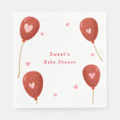 Serviette En Papier Baby shower ballotte moderne Little Swetheart (Devant)