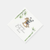 Serviette En Papier Baby shower bambou et ours de panda (Coin)