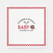 Serviette En Papier Baby shower barbecue barbecue pour bébé-Q (Devant)