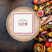 Serviette En Papier Baby shower barbecue barbecue pour bébé-Q