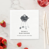 Serviette En Papier Baby shower barbecue minimaliste moderne (En situation)