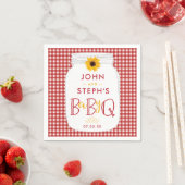 Serviette En Papier Baby shower barbecue, soirée barbecue BaByQ (En situation)