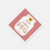Serviette En Papier Baby shower barbecue, soirée barbecue BaByQ (Coin)