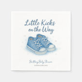 Serviette En Papier Baby shower Basket Blue Baby (Devant)