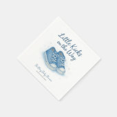 Serviette En Papier Baby shower Basket Blue Baby (Coin)