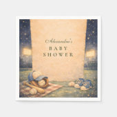 Serviette En Papier Baby Shower Batteur de Baseball (Devant)