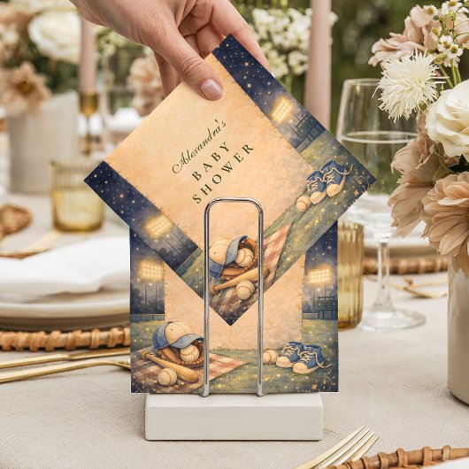 Serviette En Papier Baby Shower Batteur de Baseball