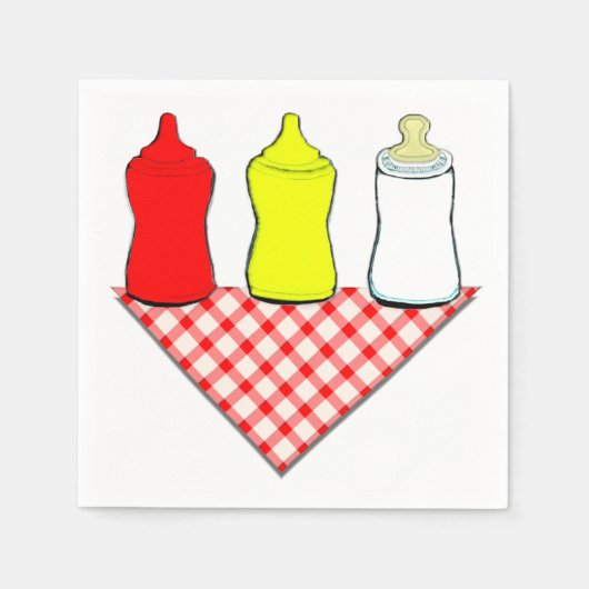 Serviette En Papier Baby shower BBQ (Devant)