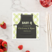 Serviette En Papier Baby shower BBQ Gingham (En situation)