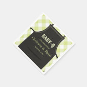 Serviette En Papier Baby shower BBQ Gingham (Coin)