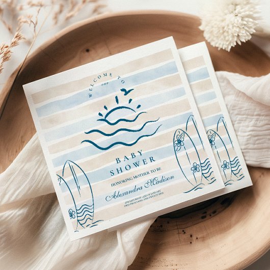 Serviette En Papier Baby shower bébé à bord