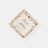 Serviette En Papier Baby shower Bébé En Fleur Jardin Papillons (Coin)