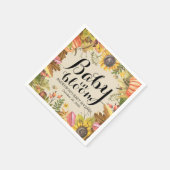 Serviette En Papier Baby shower bébé en fleur Maple Citrouille tournes (Coin)