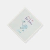 Serviette En Papier Baby shower Bébé et maman Bluebirds (Coin)