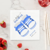 Serviette En Papier Baby shower BÉBÉ GARÇON BLEU BOOTIES (En situation)