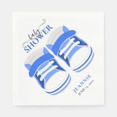 Serviette En Papier Baby shower BÉBÉ GARÇON BLEU BOOTIES (Devant)