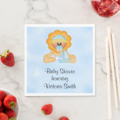 Serviette En Papier Baby shower bébé garçon Lion (En situation)