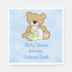 Serviette En Papier Baby shower bébé garçon Teddy ours