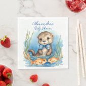 Serviette En Papier Baby shower bébé Otter Boy (En situation)