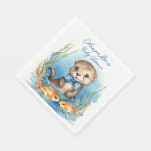 Serviette En Papier Baby shower bébé Otter Boy (Coin)