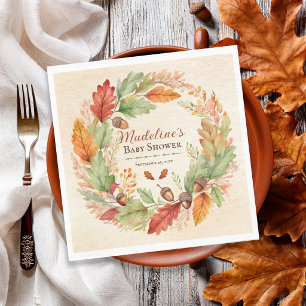 Serviette En Papier Baby Shower Bébé Petit Gland d'Automne