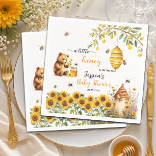 Serviette En Papier Baby Shower Bébé Petite Abeille à Miel