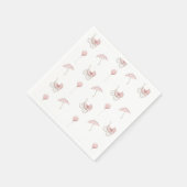 Serviette En Papier Baby shower Bébé rose mignon Buggy (Coin)