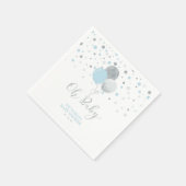 Serviette En Papier Baby shower bébé Silver & Blue Oh (Coin)