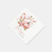 Serviette En Papier Baby shower Berry Citrouille d'automne (Coin)