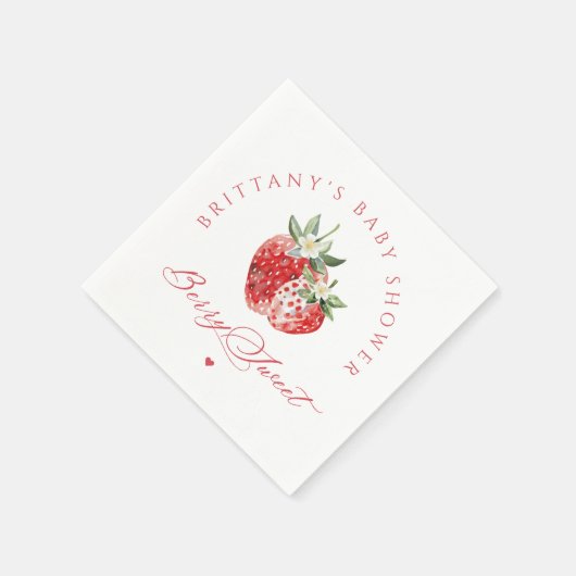 Serviette En Papier Baby shower Berry Sweet Strawberries (Coin)