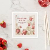 Serviette En Papier Baby shower Berry Sweet Strawberry (En situation)